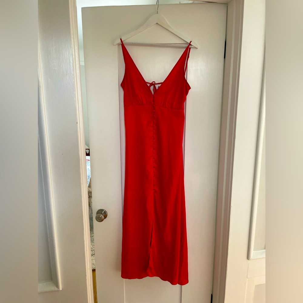 Anthropologie buttoned slip dress